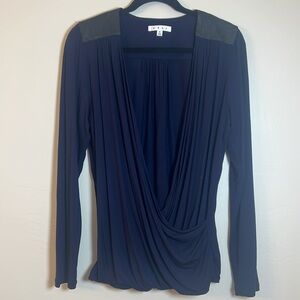Cabi Women’s Long Sleeve Navy Draped Women's Top Medium